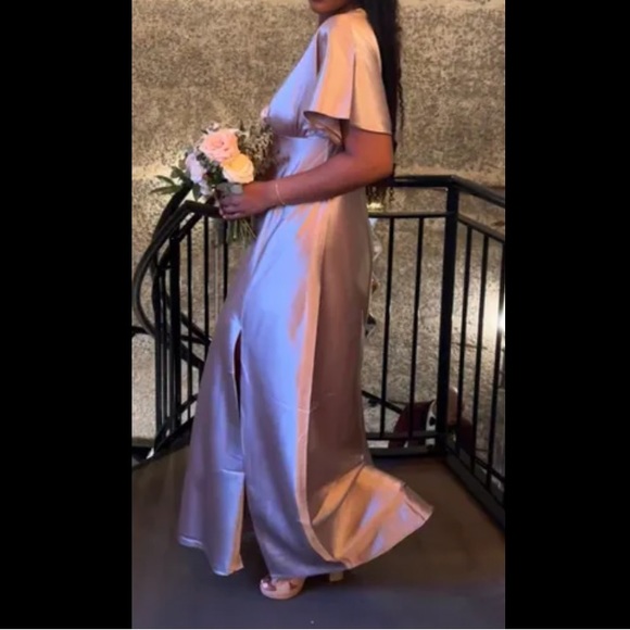 Birdy Grey Shimmer Rose Gold Maxi Dress - Picture 11 of 13